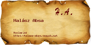 Halász Absa névjegykártya